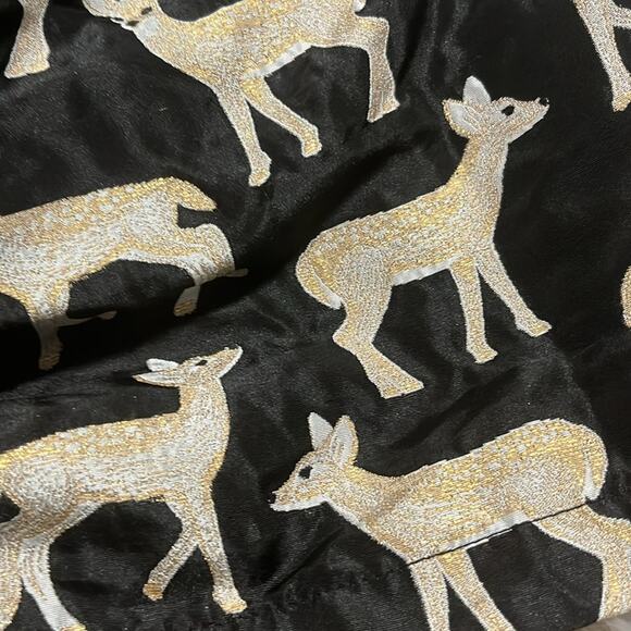 Gymboree girls black/gold double lined reindeer skirt size Small 5/6 - Picture 3 of 9